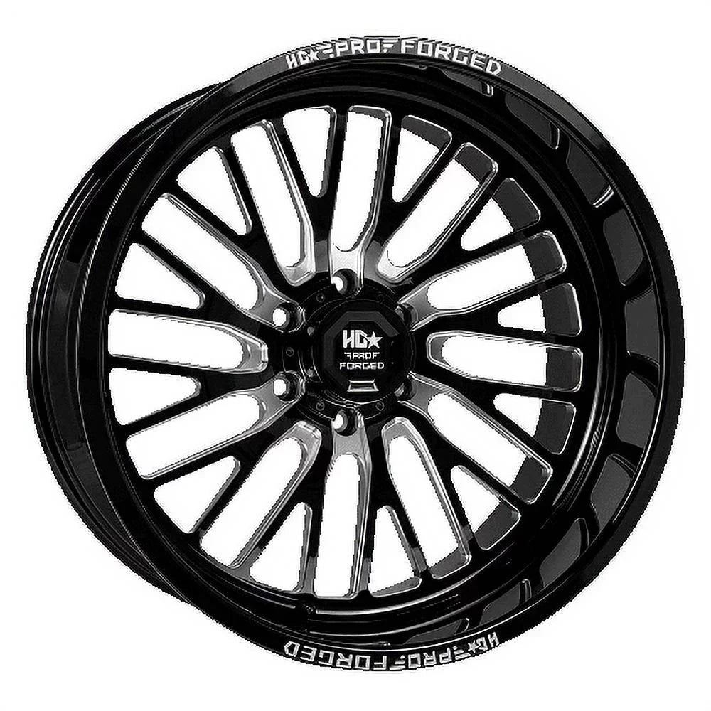 LUXXX HD FORGED LHD PRO 7 SizeENTRY 22X12 6X139.7 -44ET 106.1CB Gloss Black Milled Wheel