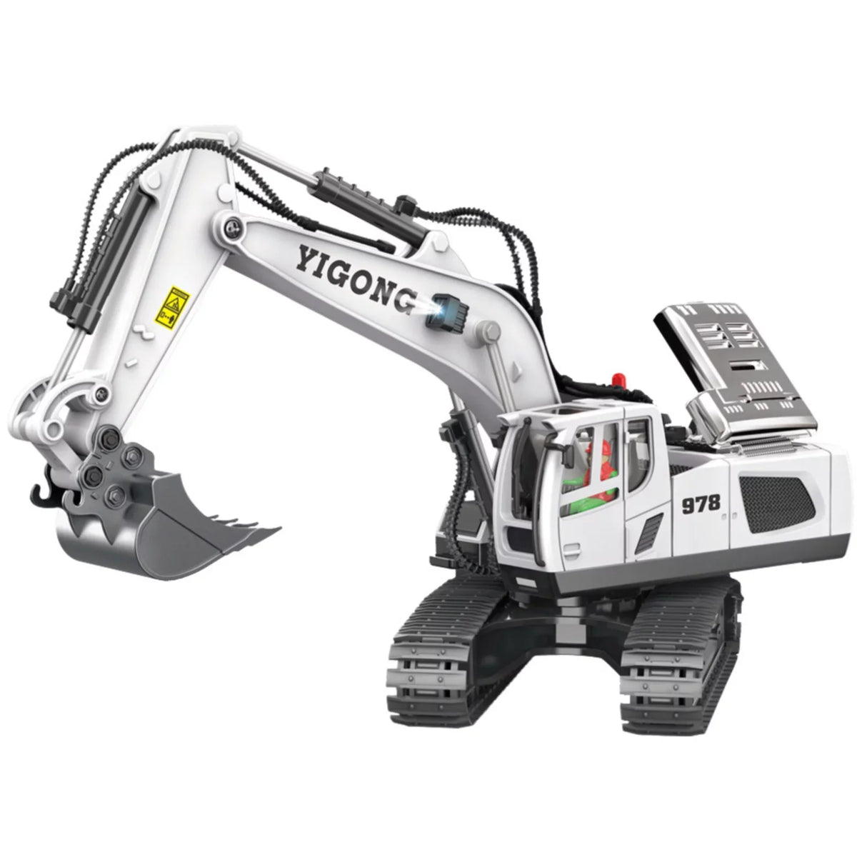 YHAIOGSize 11 Channel Full Functional Remote Control ExcavaTOr Construction ExcavaTOr TOy with 2.4Ghz Transmitter and Metal Sizehovel