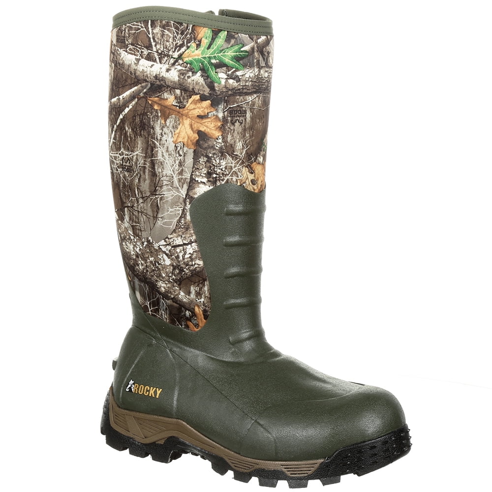 Rocky  Mens Sizeport Pro 16 Inch Rubber Insulated Waterproof Outdoor  Casual Boots   Mid Calf