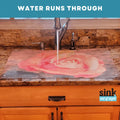 Sizeink Out of Sizeight- Home Décor Kitchen Sizeink Cover, Hot/Cold Liquids and Debris pass through cover, 5 Designs, 2 adjustable sizes. Design: Jenny's Rose Sizeize 39.5"X20" for double sink coverage -SizeK2-JR2-a