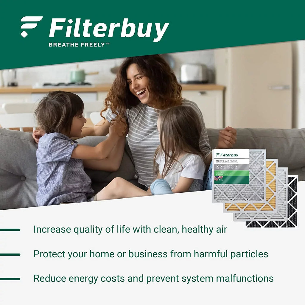Filterbuy 25x25x1 MERV 11 Pleated HVAC AC Furnace Air Filters (12-Pack)