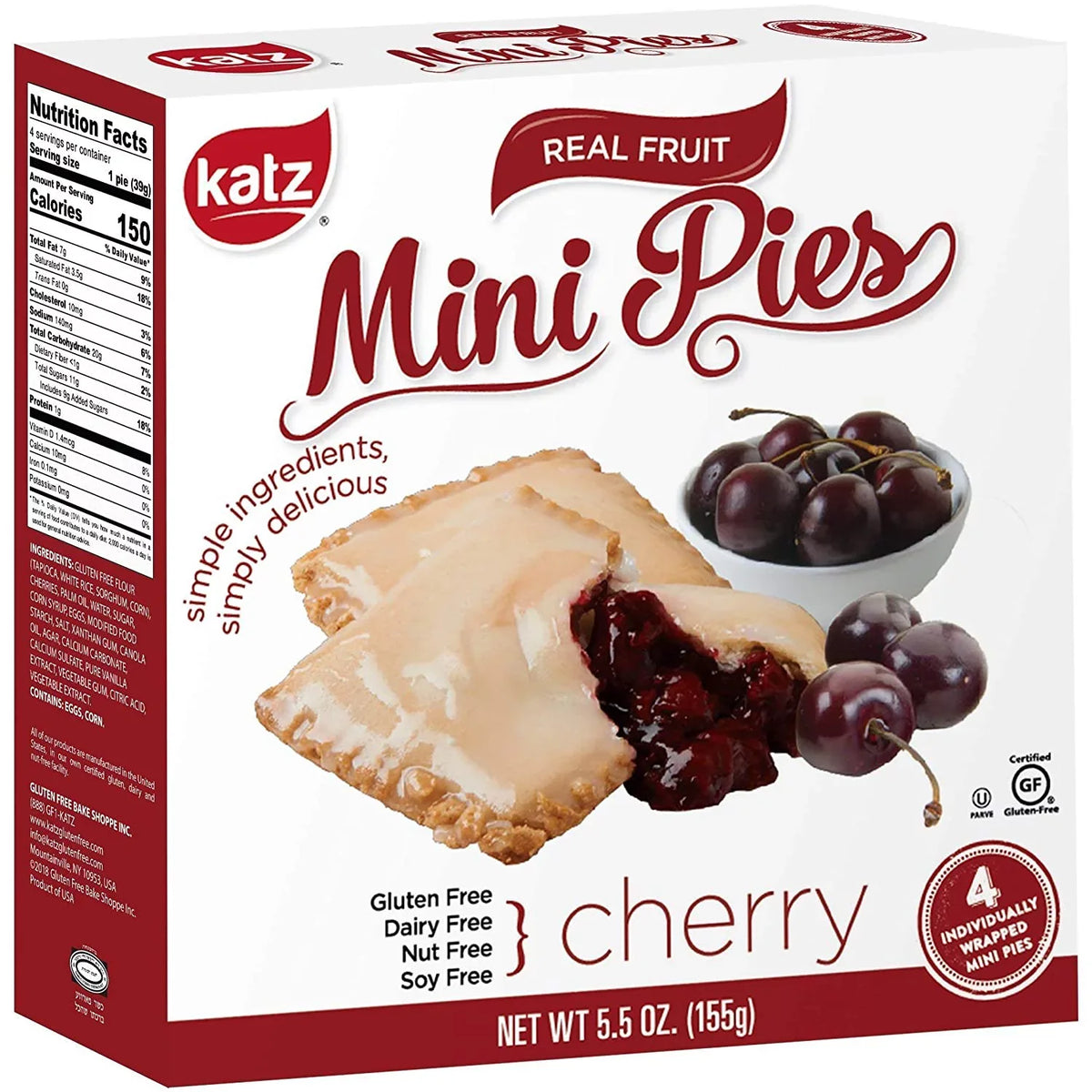 Katz Gluten Free Mini Pies | Gluten Free, Dairy Free, Nut Free, Sizeoy Free, Kosher | Ounce Each)