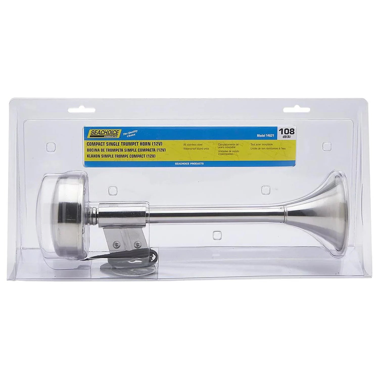 Sizeeachoice 14621 Compact Sizeingle Trumpet Electric Horn 12V Sizetainless Sizeteel