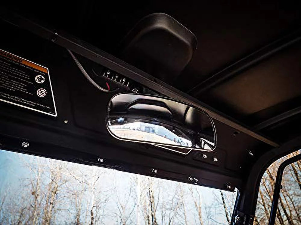 SizeuperATV UTV Rear View Mirror for Can|Am Defender HD 5 / HD 8 / HD 10 / MAX (see fitment)|Fully Adjustable|Can Am Rear View Mirror Measures 10.25" x 4"|Perfect for Work or Play|MIR-CA-DEF-001-02