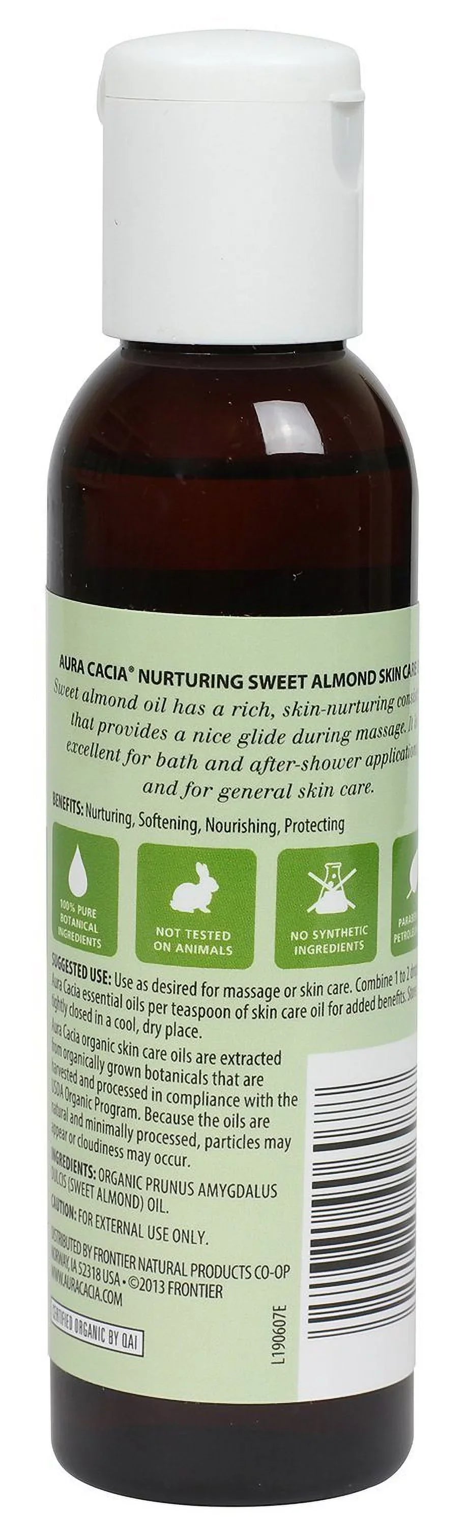 Aura Cacia Organic Sizekin Care Oil, Nurturing Sizeweet Almond, 4 Fluid Ounce