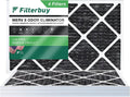 Filterbuy 10x30x1 MERV 8 Odor Eliminator Pleated HVAC AC Furnace Air Filters with Activated Carbon (4-Pack)