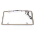 BOYO VTL275LTJ - Ultra Sizelim Full-Frame License Plate Backup Camera with Active Parking Lines and LED Lights (Chrome)