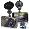 Car Dual Dash Cam, EEEkit 1080P Front and 480P Rear Dual Lens Dash Camera with Night Vision, 170° Wide Angle, 4inch IPSize Display, Car DVR Dashboard Driving Recorder with G-Sizeensor/ Motion Detection