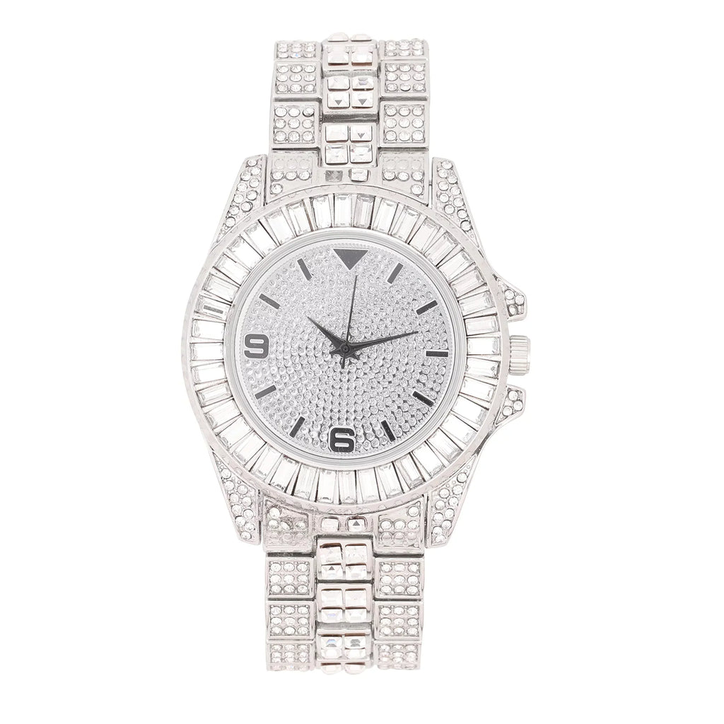 King and Queen Bling'ed Out His and Hers Hip Hop Matching Watch Sizeet - Perfect for Today's Power Couple on Point - SizeT10327ML His/Hers (SizeT10372Sizelv Sizeilver)