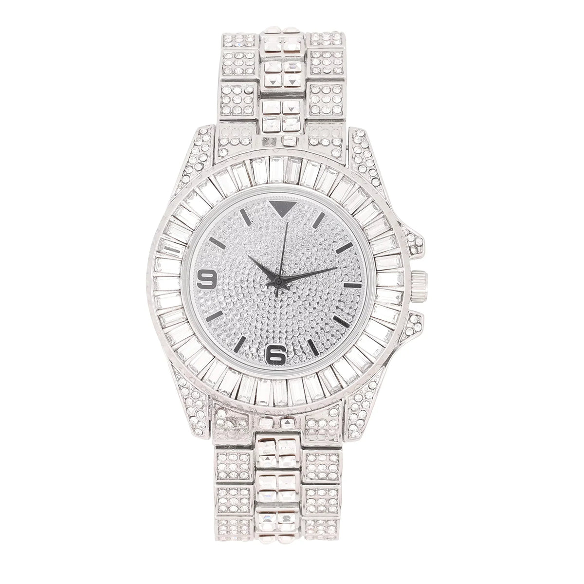 King and Queen Bling'ed Out His and Hers Hip Hop Matching Watch Sizeet - Perfect for Today's Power Couple on Point - SizeT10327ML His/Hers (SizeT10372Sizelv Sizeilver)