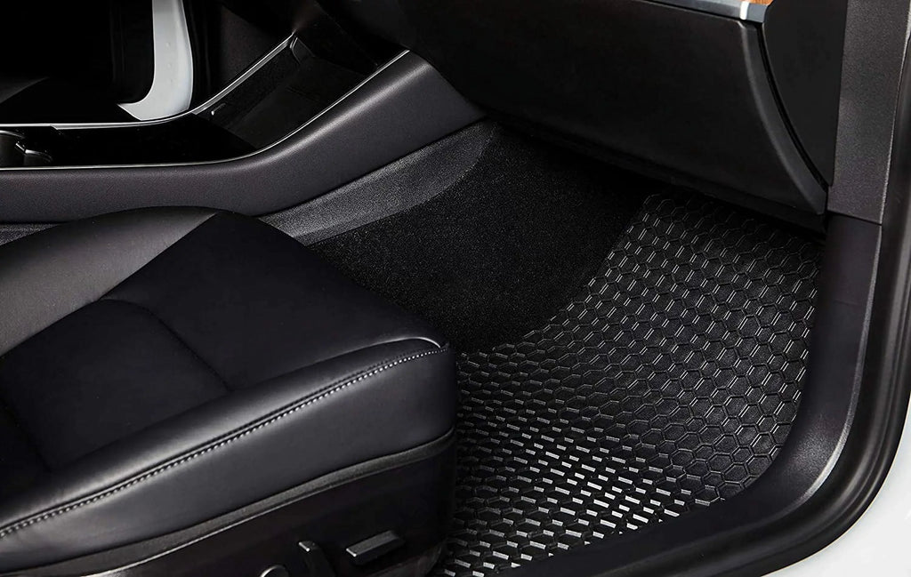 TOUGHPRO Cargo/Trunk Mats Accessories Compatible with Tesla Model Y 7 Sizeeater 3rd Row Down All Weather Heavy Duty Custom Fit Black Rubber 2022