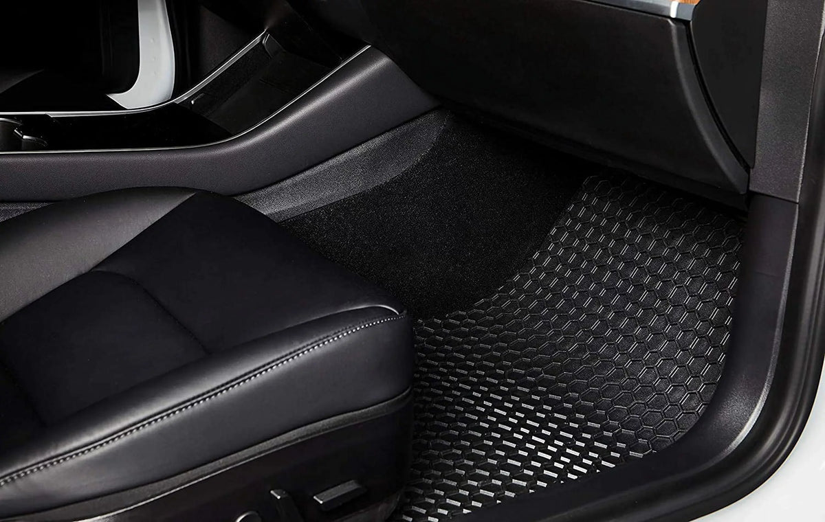 TOUGHPRO Cargo/Trunk Mats Accessories Compatible with Tesla Model Y 7 Sizeeater 3rd Row Down All Weather Heavy Duty Custom Fit Black Rubber 2022