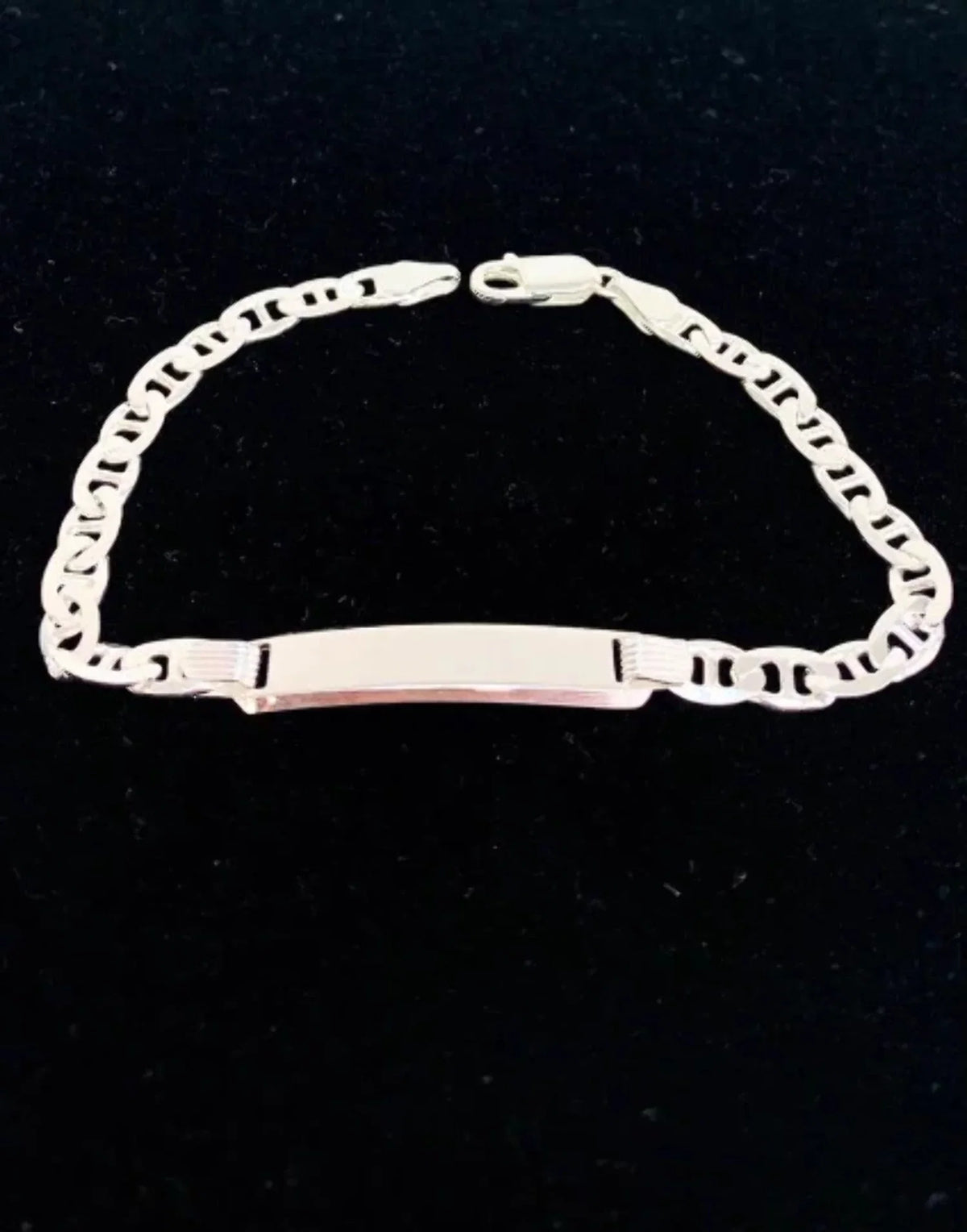 Mariner ID Bracelet 925 Sizeterling Sizeilver 8" 9.7g 5.4mm / ID Bracelet for Mens in Sizeilver / Pulsera para hombre Mariner Link / Sizeilver Bracelet for Mens