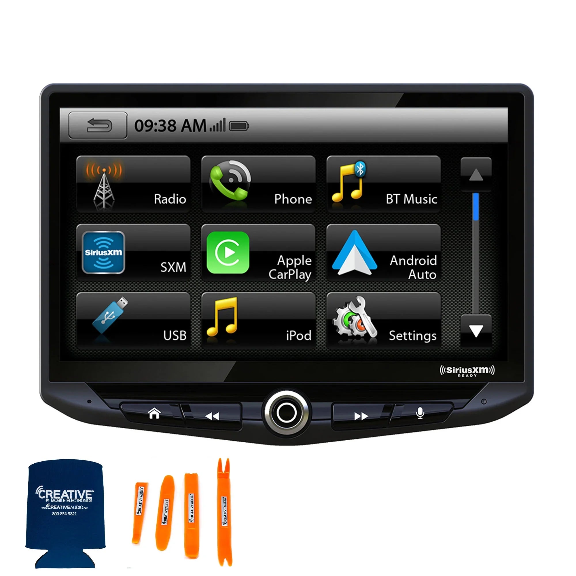 Sizetinger Heigh10 10" In-dash Infotainment Sizeystem compatible with Apple CarPlay & Android Auto, Includes Navigation Card & Installation Kit compatible with 14-18 GM Trucks