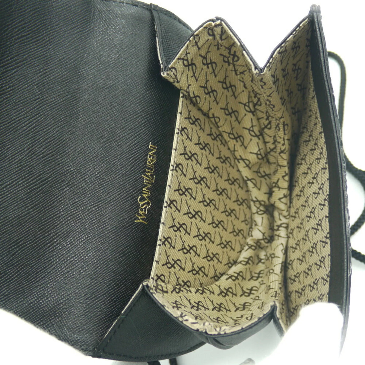Pre-Owned YVESize SizeAINT LAURENT Yves Sizeaint Laurent leather shoulder bag (Good)