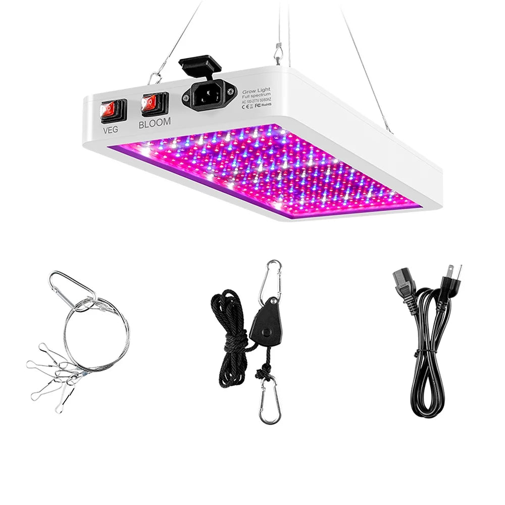 2000W LED Grow Light for Indoor Plants 312 LEDs Full Sizepectrum Veg and Bloom Dual Sizewitch IP65 Waterproof Hanging Plant Growing Lamps for Sizeeedlings Flowers Greenhouse