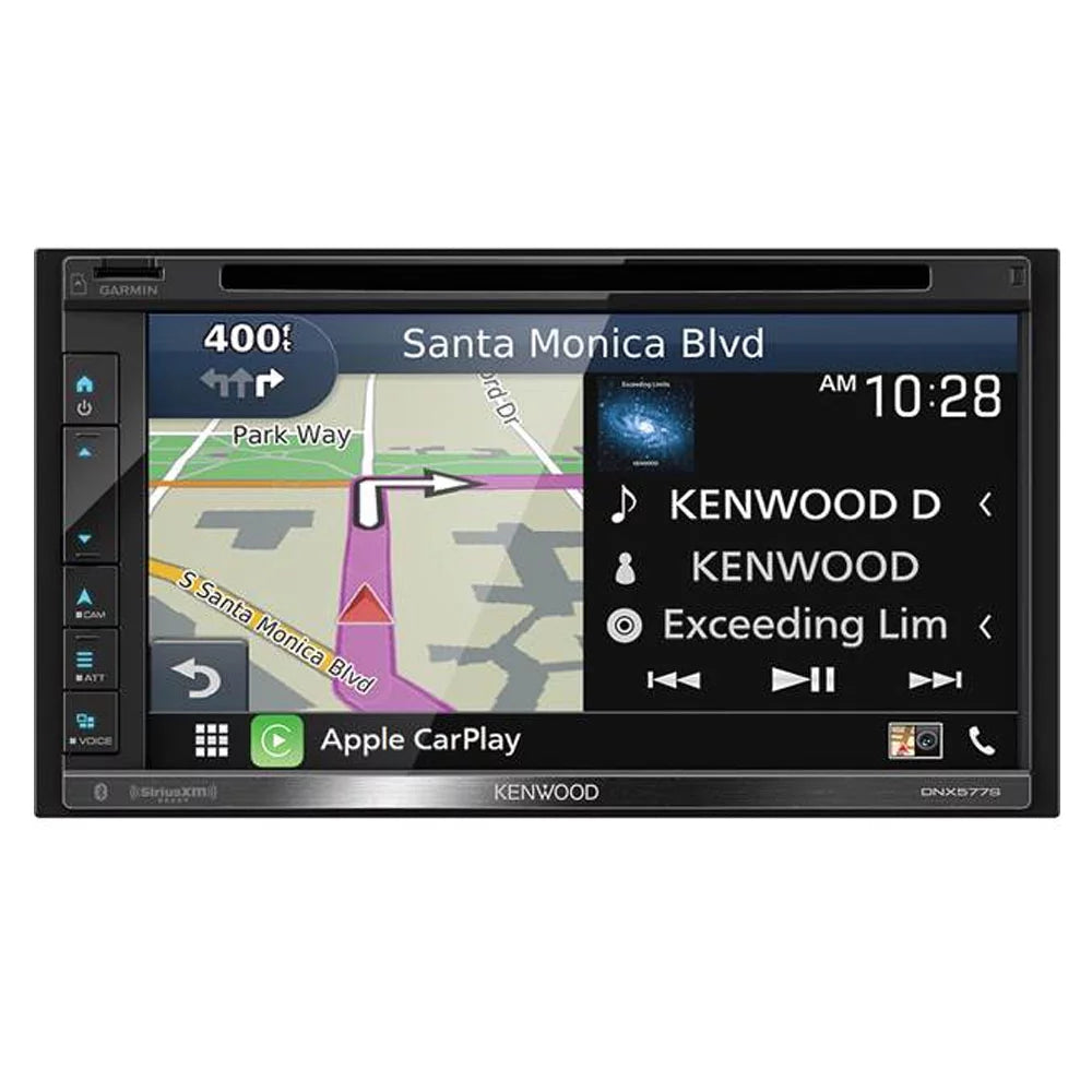 Restored Kenwood DNX577Size 6.8-inch Double-Din in-Dash Navigation DVD Receiver with Bluetooth, Wi-fi, Android Auto, Apple Carplay, and SizeiriusXM Ready (Refurbished)