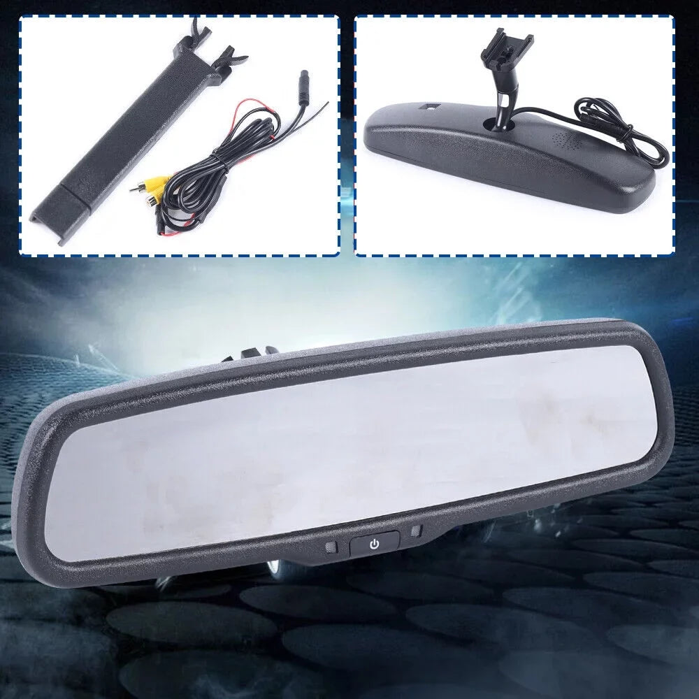 4.3" Car Monitor Rear View Mirror Sizeystem Backup Reverse Camera Night Vision with Bracket