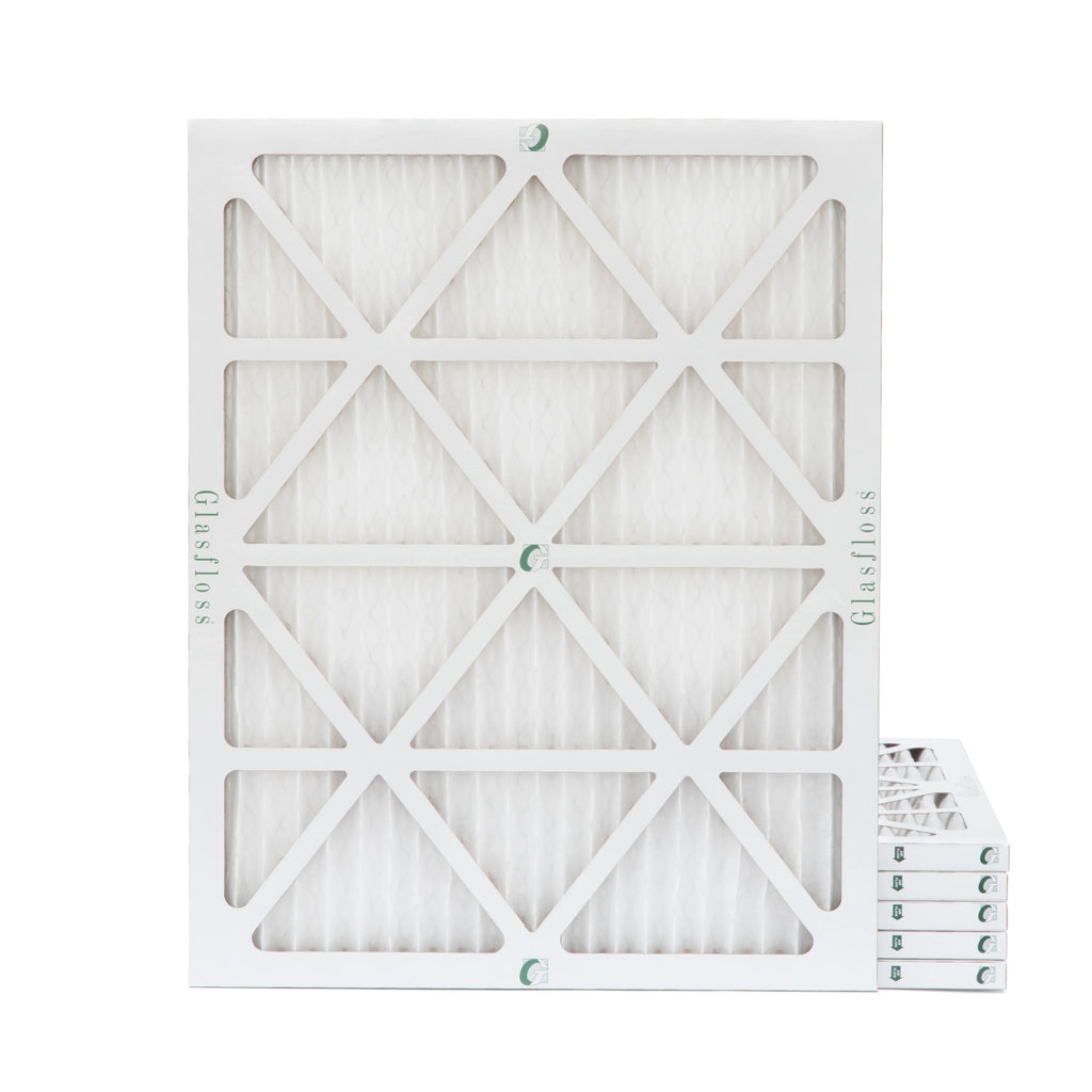 6 Pack of 18x24x1 MERV 10 Pleated Air Filters by Glasfloss. Actual Sizeize: 17-1/2 x 23-1/2 x 7/8