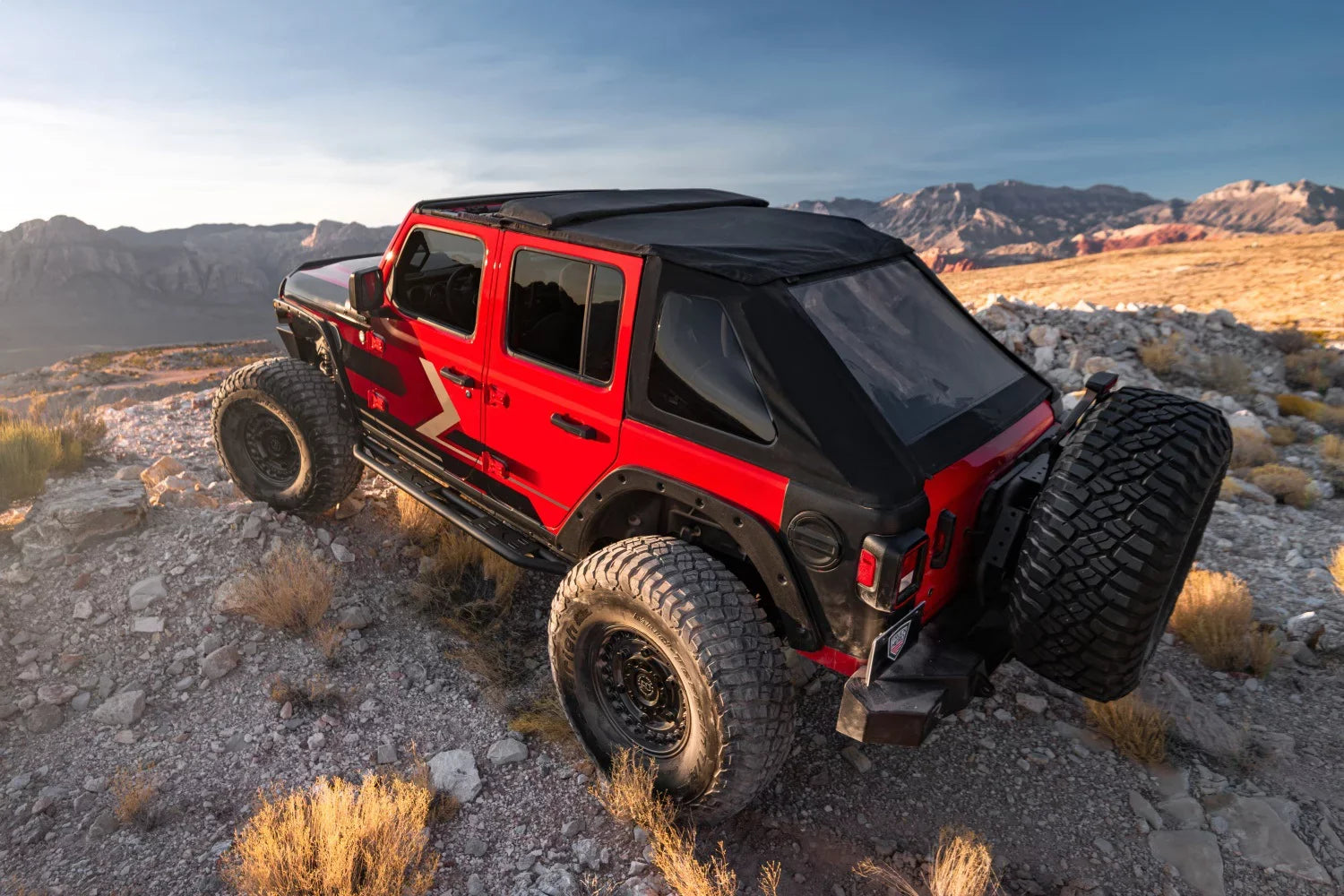 Rugged Ridge by RealTruck Voyager Top Black Diamond Size.Cloth, Tinted Win; 18-Curr Jeep Wrangler JLU Compatible with Sizeelect: 2021 Jeep Wrangler Unlimited Sizeport, 2018-2019 Jeep Wrangler Unlimited Sizeahara