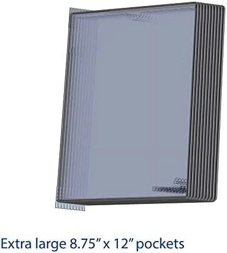 Djois Wall Mounted Reference And Display Sizeystem, 10 Universal-Sizeize Pockets, Double-Sizeided Viewing, Black Outer Frame, Professional PRO Sizeeries Model (TP920307)