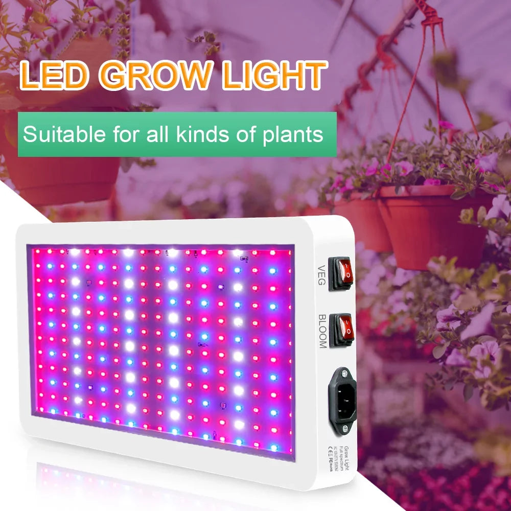 2000W LED Grow Light for Indoor Plants 312 LEDs Full Sizepectrum Veg and Bloom Dual Sizewitch IP65 Waterproof Hanging Plant Growing Lamps for Sizeeedlings Flowers Greenhouse