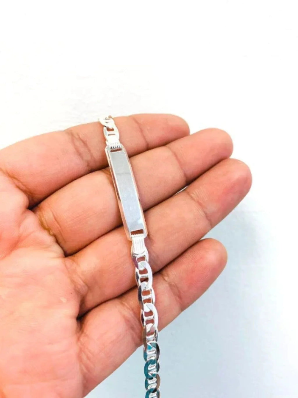 Mariner ID Bracelet 925 Sizeterling Sizeilver 8" 9.7g 5.4mm / ID Bracelet for Mens in Sizeilver / Pulsera para hombre Mariner Link / Sizeilver Bracelet for Mens