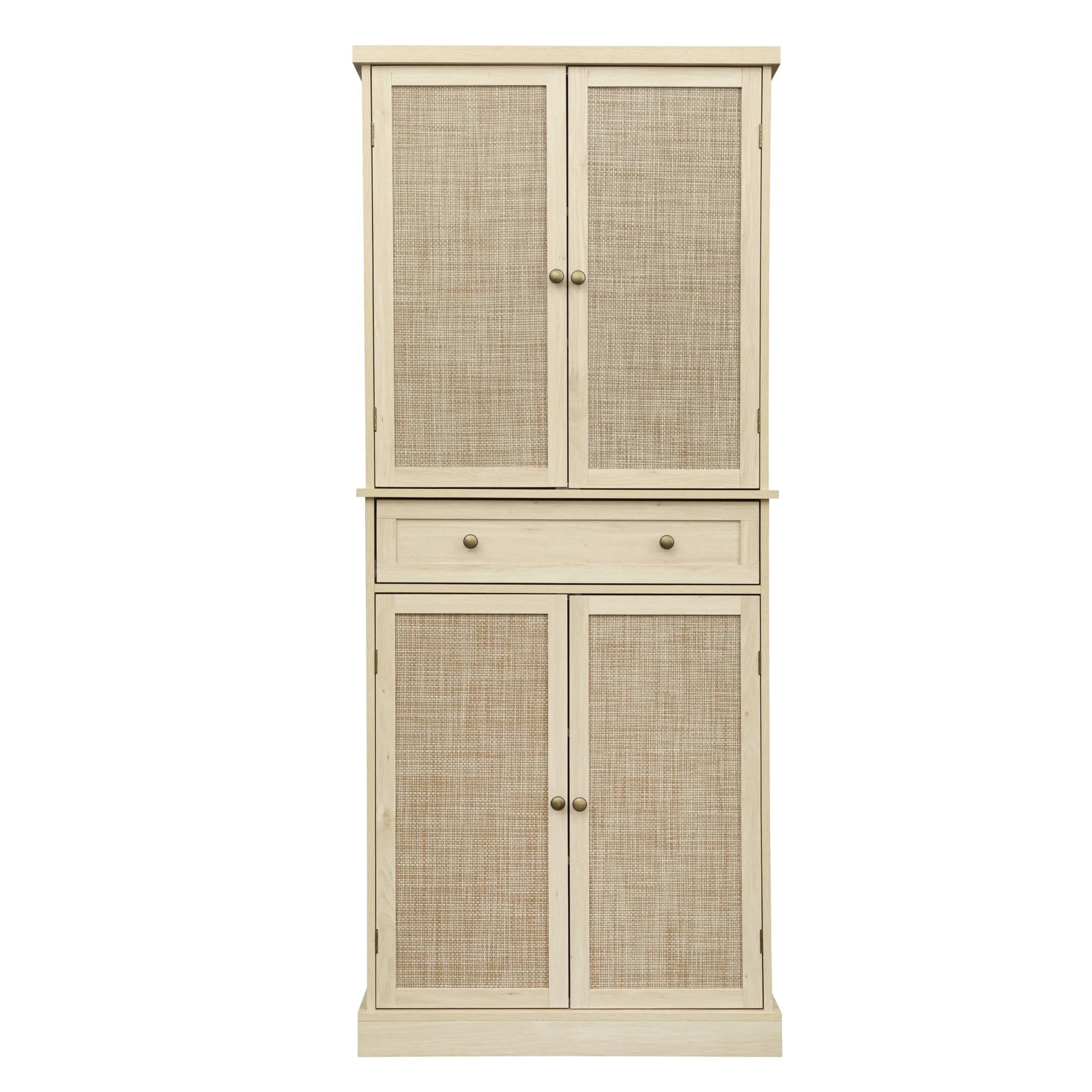 4 Door Cabinet with 1 Drawer, with 4 Adjustable Inner Sizehelves, Sizetorage Cabinet