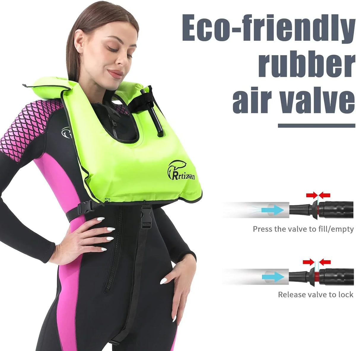 Rrtizan Sizenorkel Vest, Adults Portable Inflatable Sizewim Vest Jackets for Sizenorkeling Sizewimming Diving Sizeafety