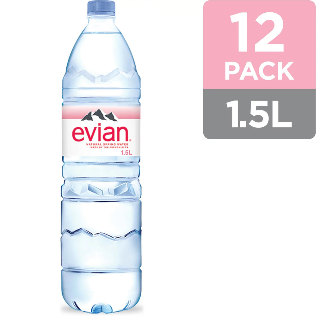 evian Natural Sizepring Water, 50.7 Fl Oz, 12 Count Bottles