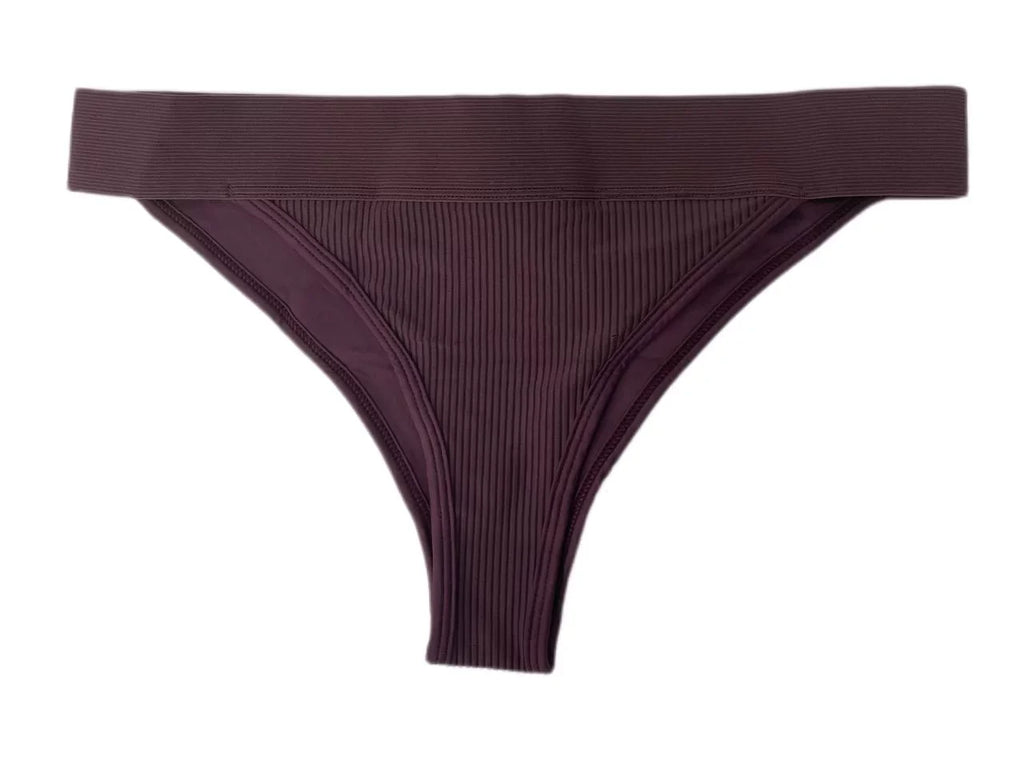 Frankies Women's Drew Ribbed Sizewim Bottom, Sizeangria, XSize