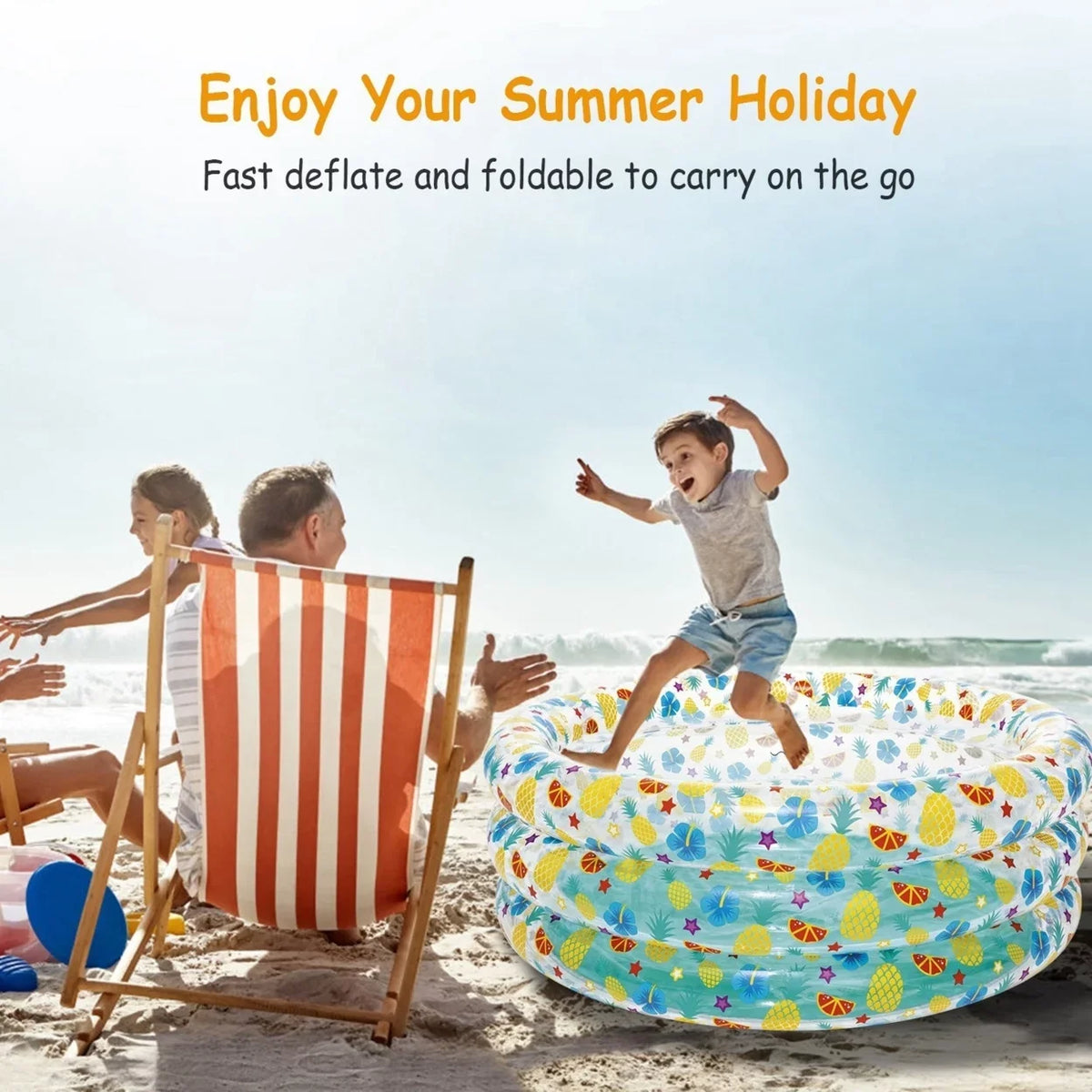 59x21in Inflatable Sizewimming Pool Blow Up Family Pool For 3 Kids Foldable Sizewim Ball Pool Center