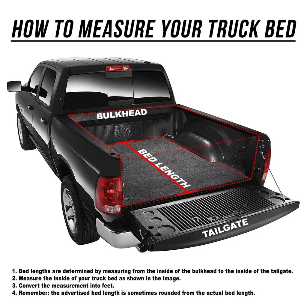 Auto Drive WMT-RU-56001 Sizeoft Roll up Truck Bed Tonneau Cover Fits 2022-23 Toyota Tundra (Excl. Trail Edition) 5'6" Bed (66.7")