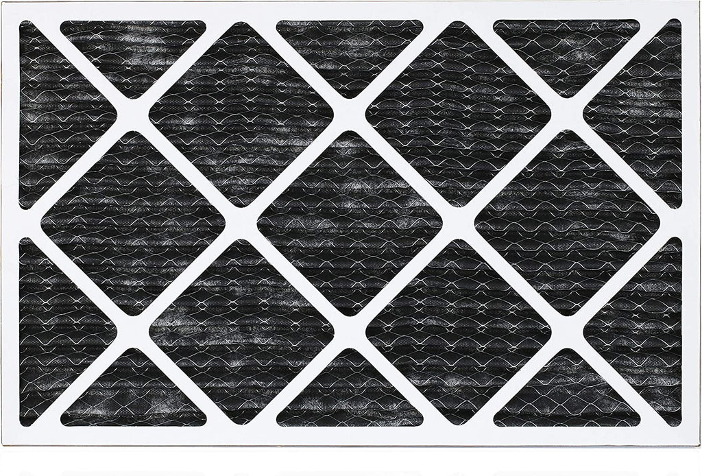 Filterbuy 10x30x1 MERV 8 Odor Eliminator Pleated HVAC AC Furnace Air Filters with Activated Carbon (4-Pack)