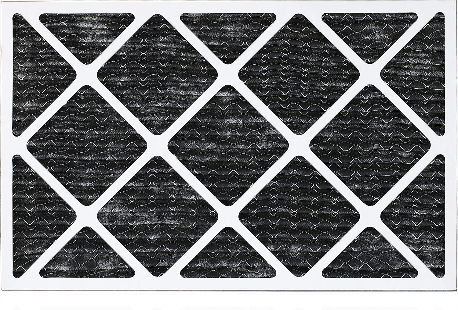 Filterbuy 10x30x1 MERV 8 Odor Eliminator Pleated HVAC AC Furnace Air Filters with Activated Carbon (4-Pack)