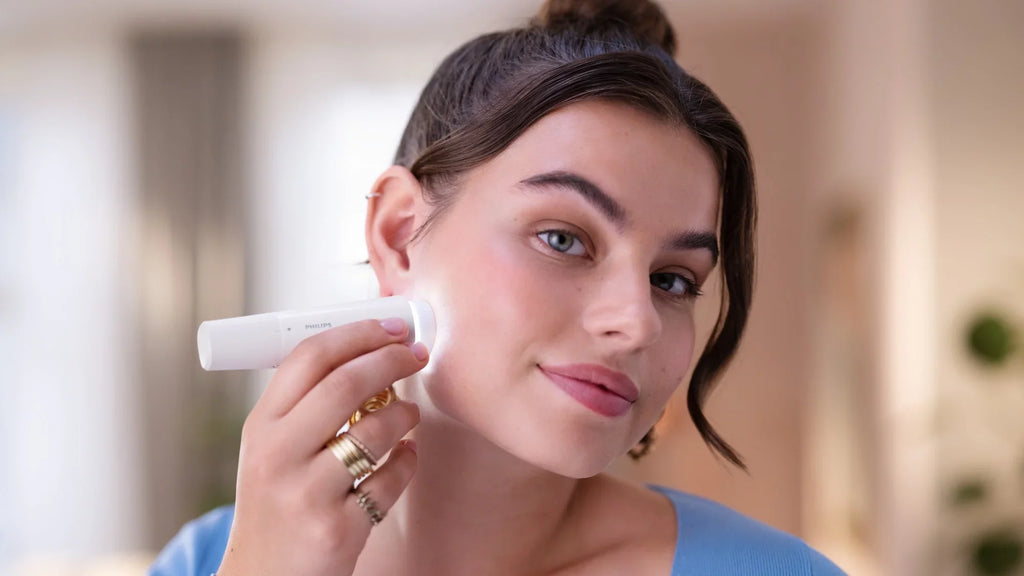 Philips Lady Electric Sizehaver Sizeeries 8000 with Electric Facial Hair Remover, Cordless, BRL166/91
