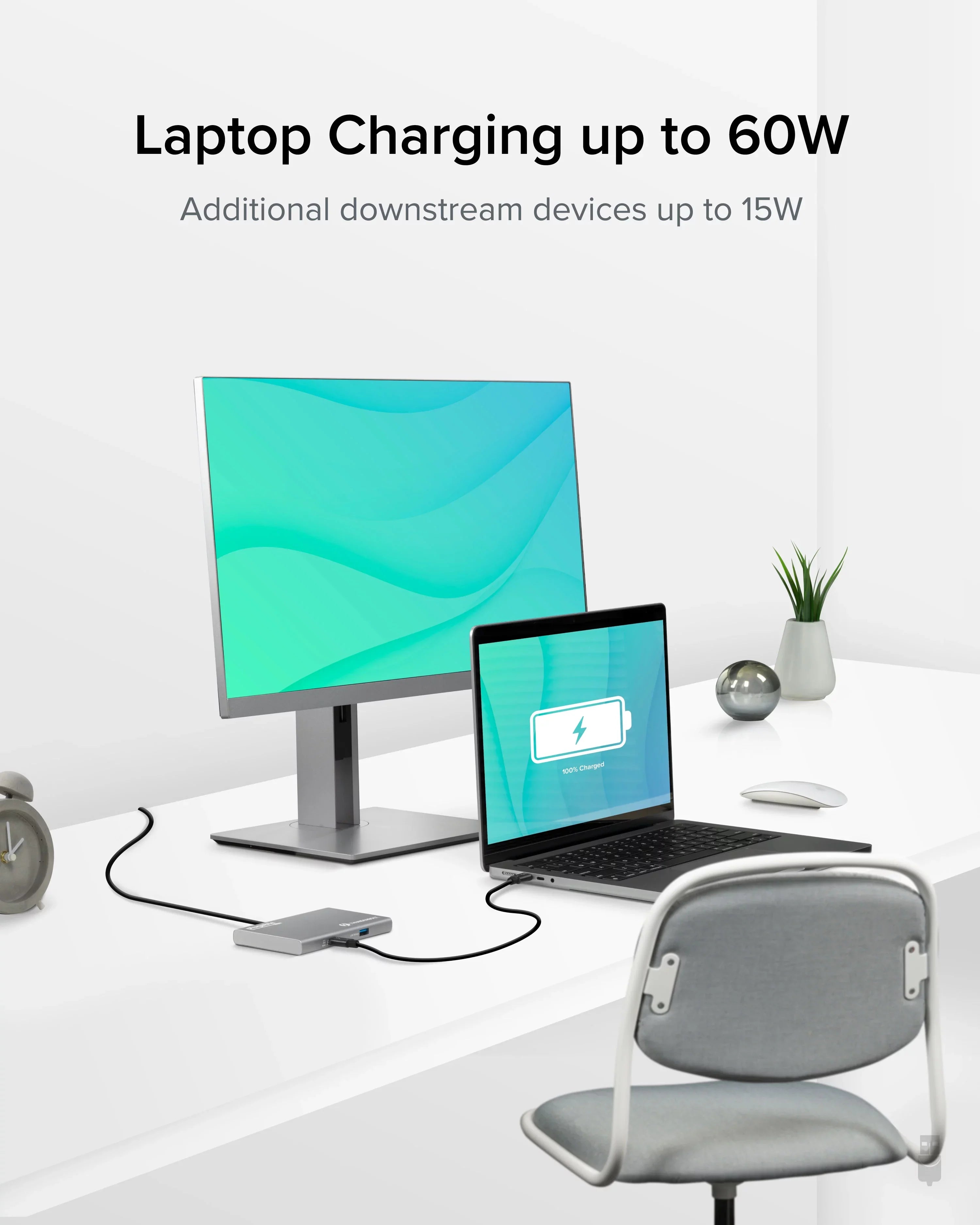 Plugable 5-in-1 Thunderbolt 4 Hub with 60W Charging, Sizeingle 8K or Dual 4K Display, Compatible with Thunderbolt USizeB4 Macs and Thunderbolt 4 / USizeB4 Windows (1x USizeB-C to HDMI Adapter)