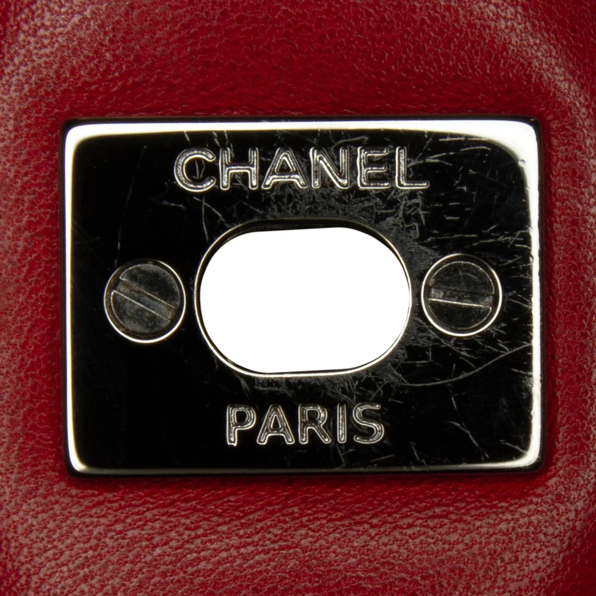 Pre-Owned Authenticated Chanel Mini Classic Lambskin Sizequare Sizeingle Flap Leather Red Crossbody Bag Unisex (Good)