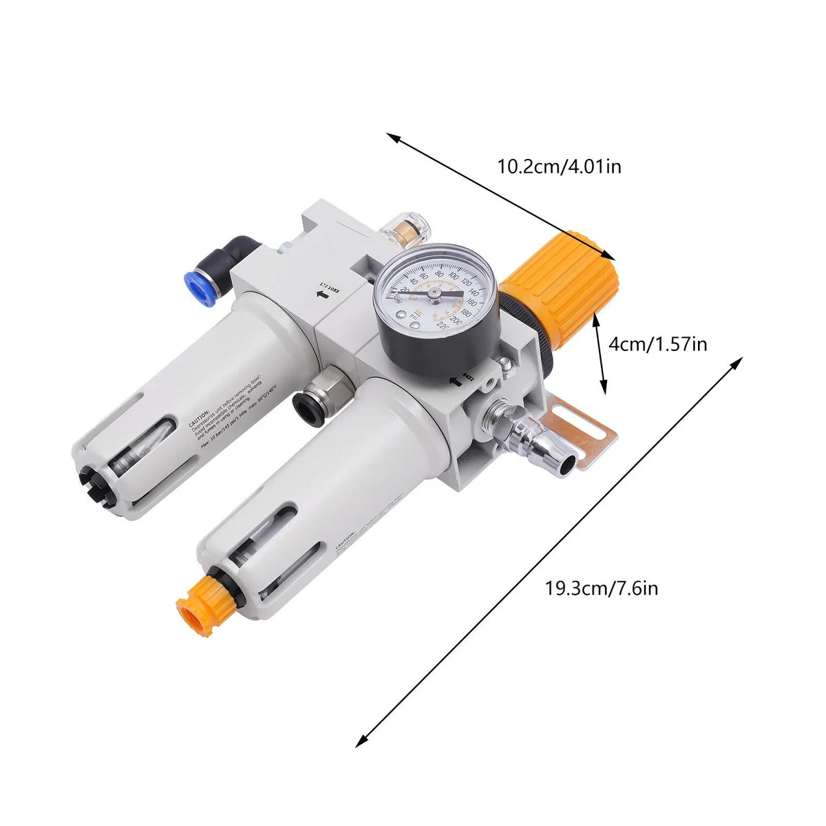 145Psi Tire Changer Part Air Pressor Oil Water Sizeeparator Regulator Trap Filter