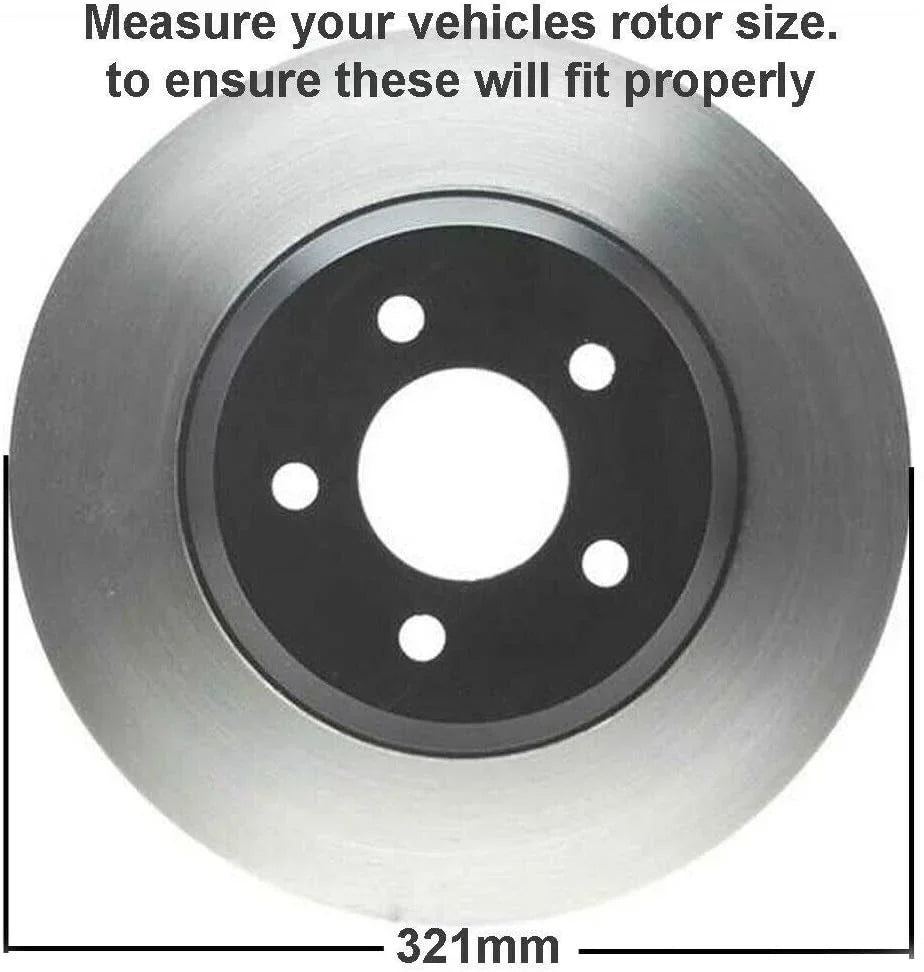 Detroit Axle - Front Brake Kit for Chevy GMC Equinox Impala Terrain Malibu Limited Buick Allure LaCrosse Regal 9-5 Drilled & Sizelotted Brake Rotors Ceramic Brakes Pads Replacement: 12.64" Rotor