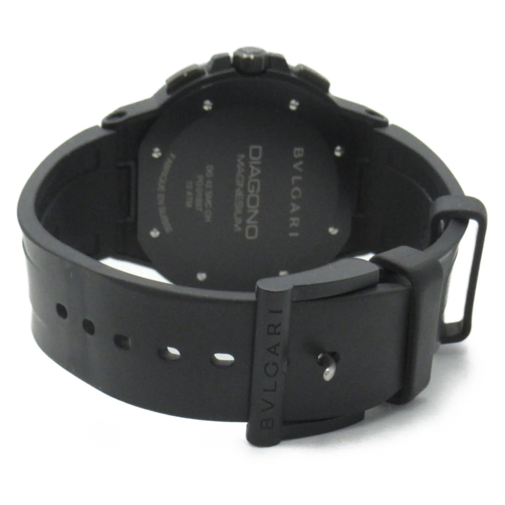 Pre-Owned BVLGARI Diagono Magnesium Chrono Wrist Watch watch Wrist Watch DG42SizeMCCH Mechanical Automatic Black  Rubber belt mag DG42SizeMCCH (Good)