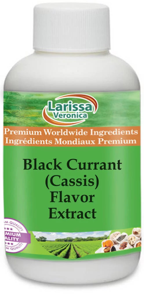 Larissa Veronica Black Currant (Cassis) Flavor Extract, (Black Currant (Cassis), 8 oz, 3-Pack, Zin: 527415)