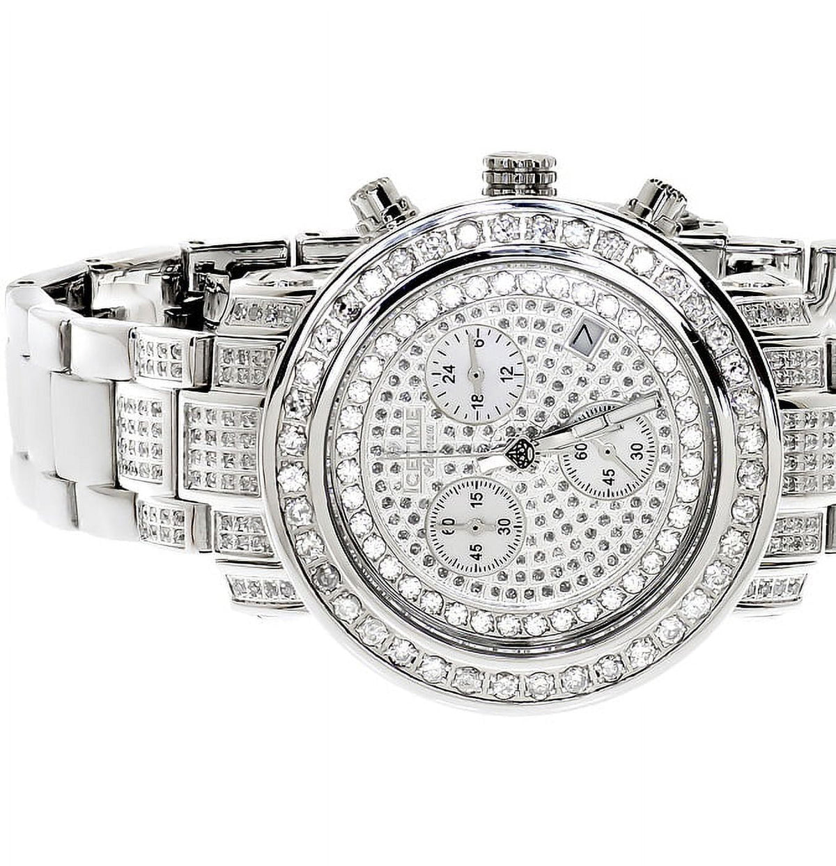Ladies Ivory Icetime Platinum Diamond Watch PT 01(3 ct)