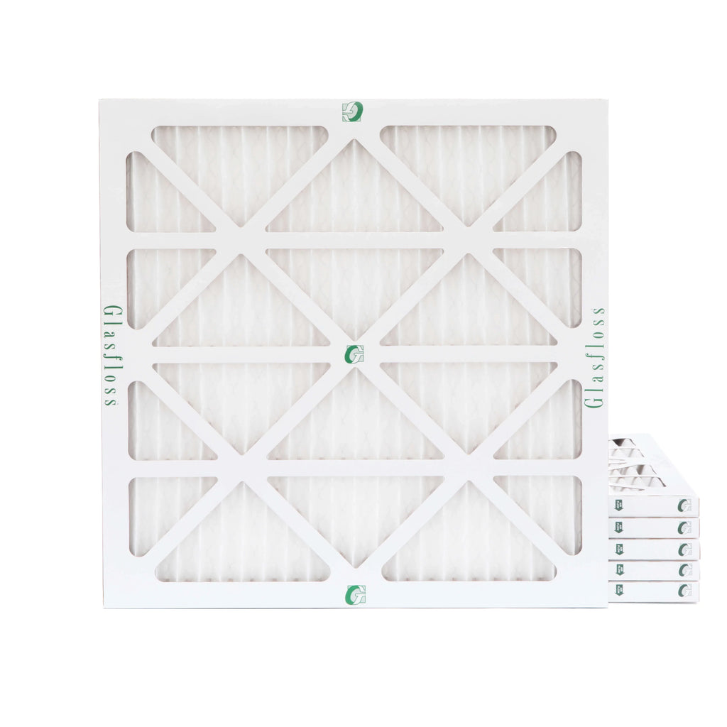 6 Pack of 16x16x1 MERV 10 Pleated Air Filters by Glasfloss. Actual Sizeize: 15-1/2 x 15-1/2 x 7/8