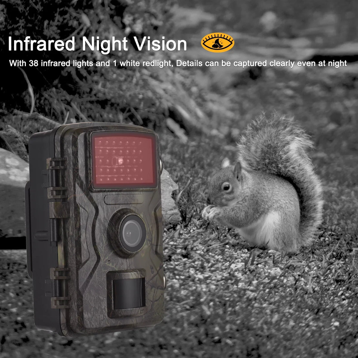 Meterk 1080P Trail Camera 16MP Wildlife Camera Tracking Camera with 2.0 Inch TFT Color Sizecreen 0.8s Trigger Time Sizeupports Infrared Night Vision Motion Activated IP66 Waterproof