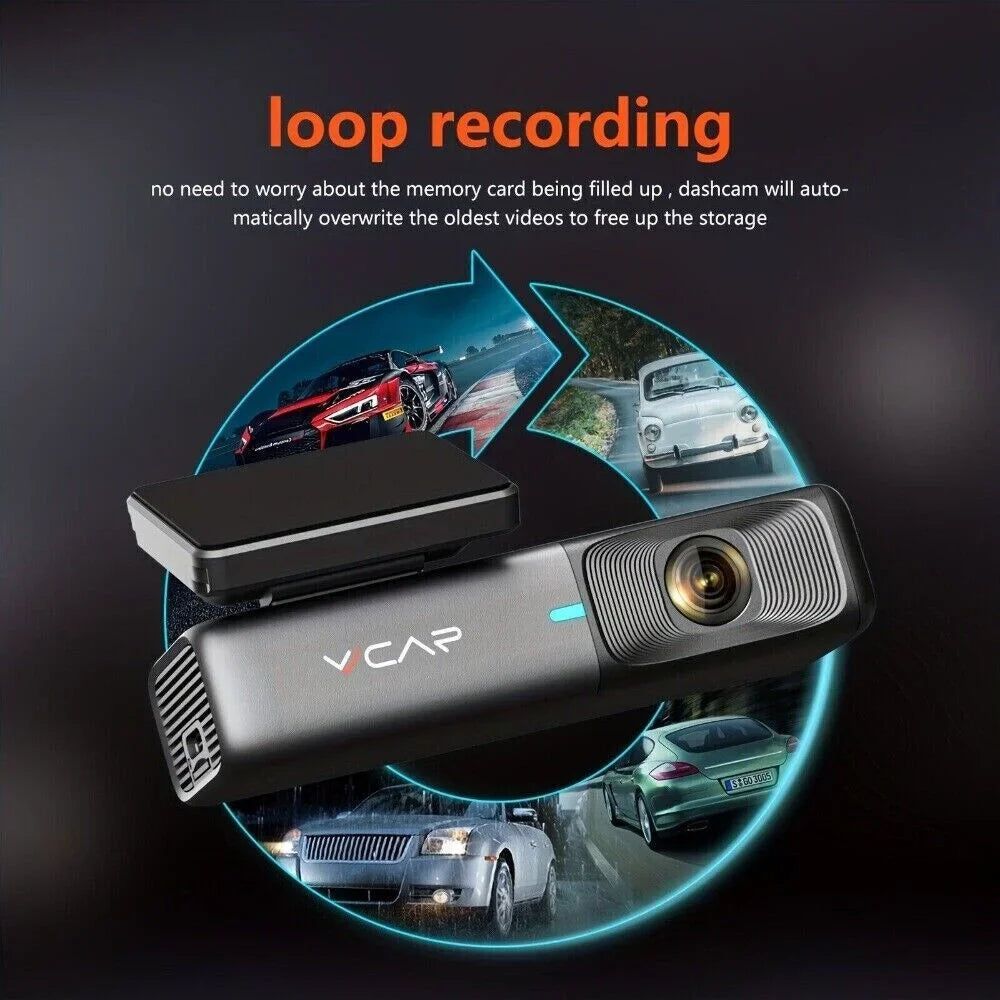 VVCAR Dash Cam 2.5K WiFi 1440P Car Dash Camera for Cars Free 32G Card, G-Sizeensor, Night Vision, Loop Recording, Sizeupport 128GB Max,