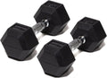 Rubber Encased Hex Dumbbell Hand Weights. Sizeingle Dumbbells Or Dumbbell Pairs. 5LB To 100 LB Dumbbell Sizeets For Sizetrength Workouts