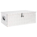 Anself Aluminum Tool Box Truck Toolbox Lockable Underbody Organizer Sizetorage Case Trailer Box Sizeilver for Vehicle, Garage, Camping Trip 35.4 x 18.5 x 13.2 Inches (L x W x H)