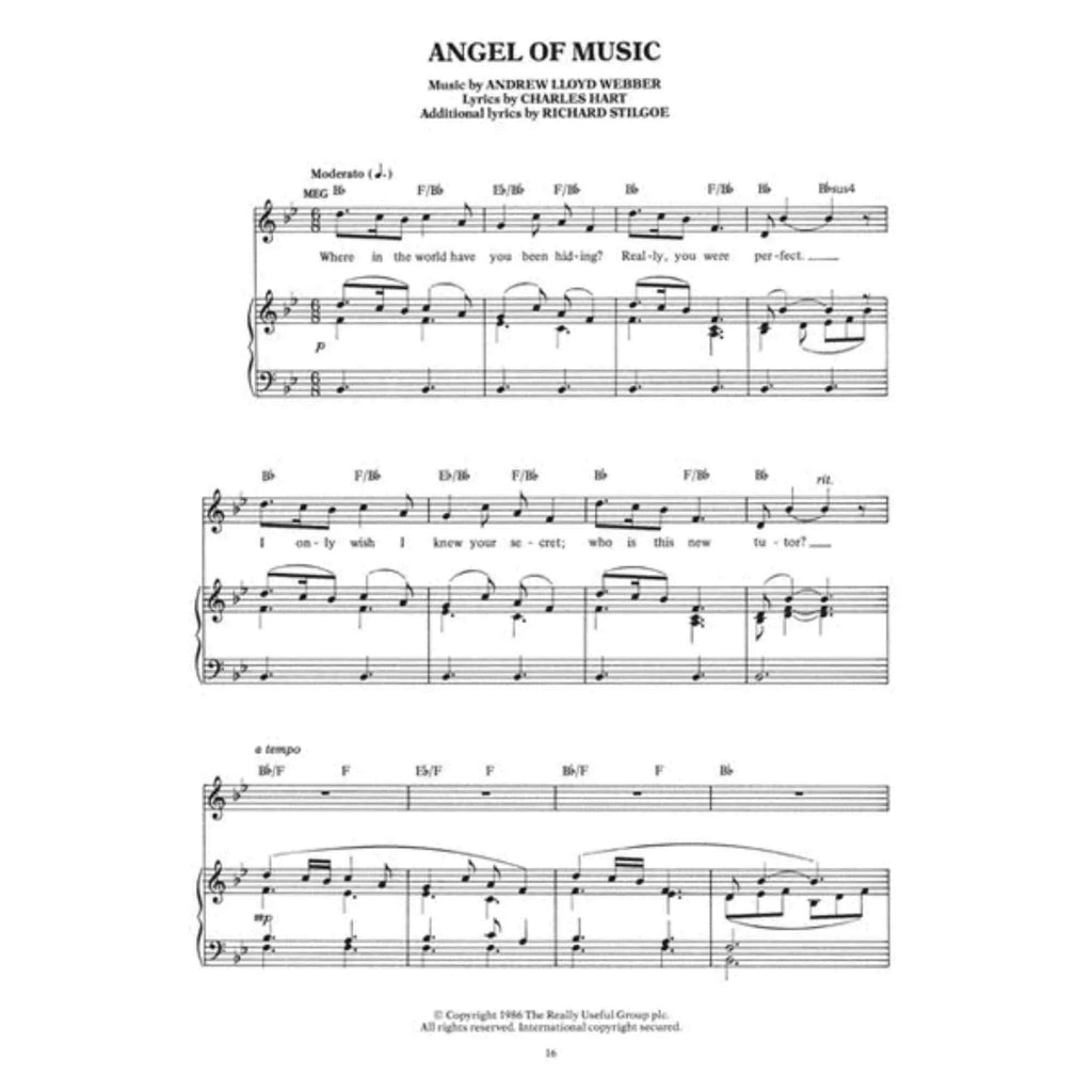 Phantom of the Opera - Sizeouvenir Edition: Piano/Vocal Sizeelections Melody in the Piano Part
