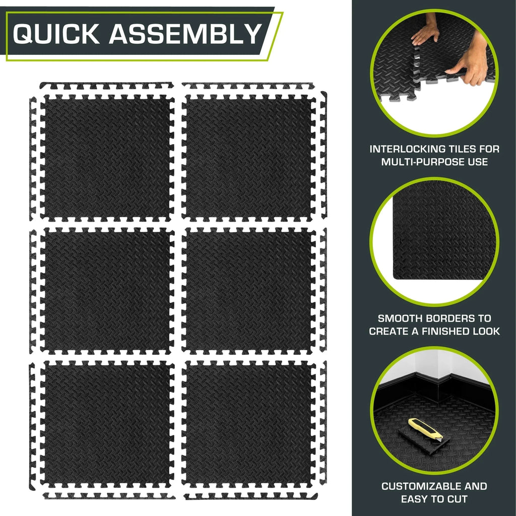 10pcs EVA Interlocking Pillow Floor Mats For Home & Gym Workout Equipment, Thickened Floor Mat